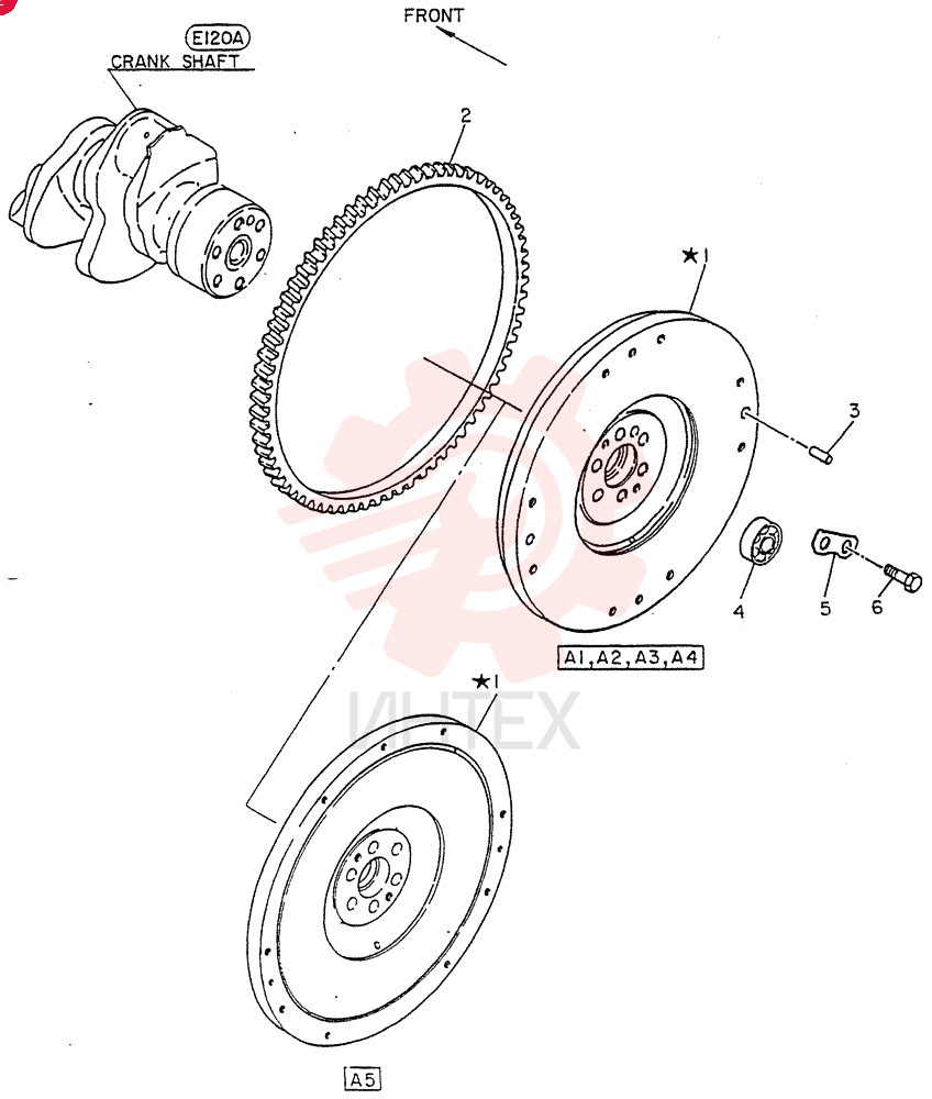ENGINE FLYWHEEL VG12310Z5566 (1)