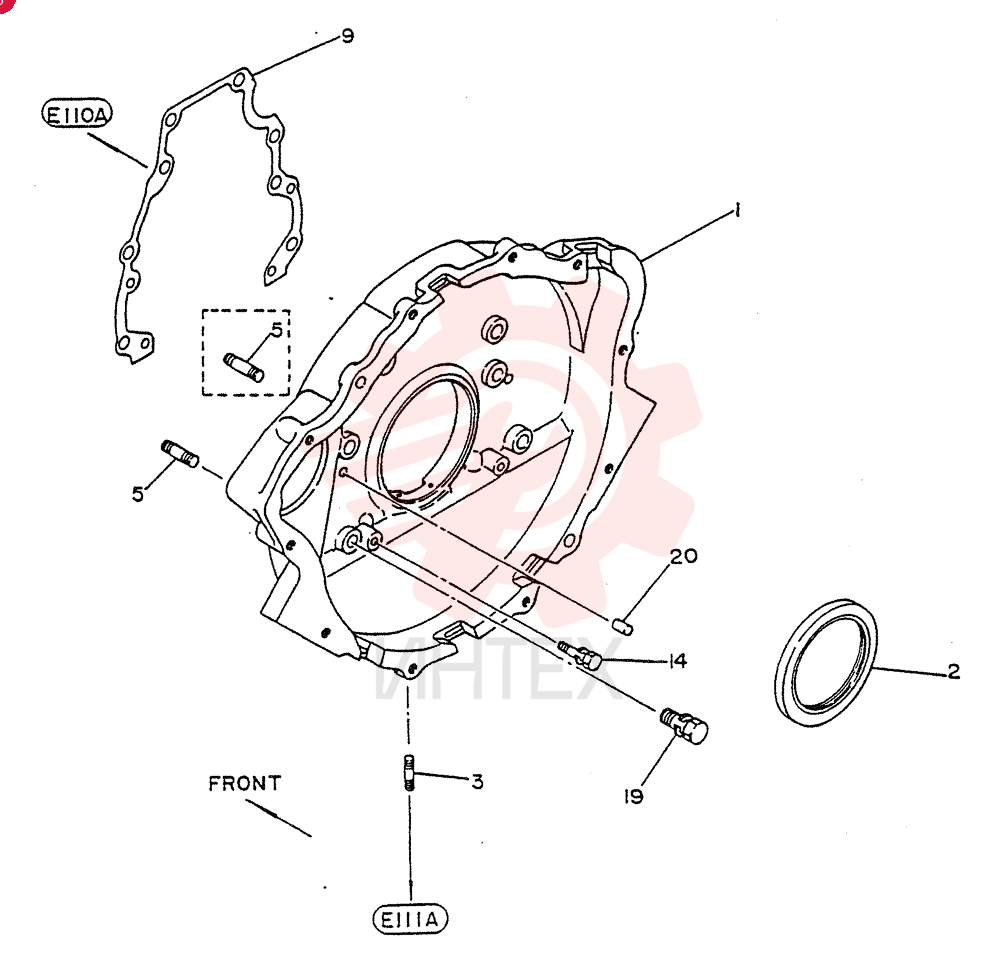 HOUSING-FLYWHEEL,FOR A1 ONLY, Start Year: 01-OCT-84 VG12331Z5511 (4)