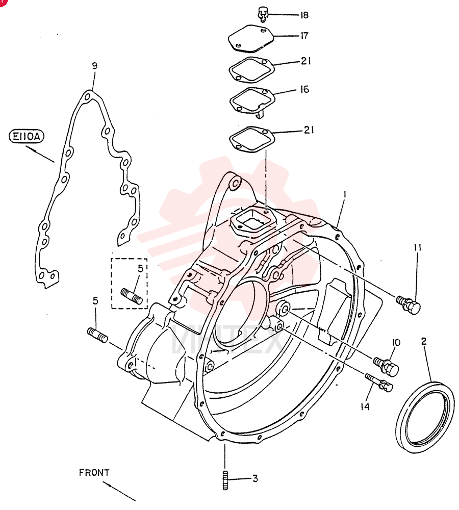 HOUSING-FLYWHEEL,FOR A1 ONLY, Start Year: 01-OCT-84 VG12331Z5511 (1)