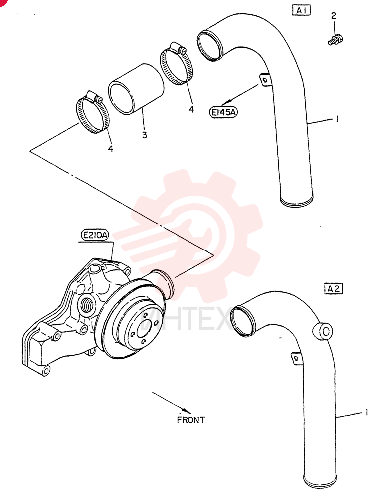 PIPE-WATER INLET VG21380Z5509