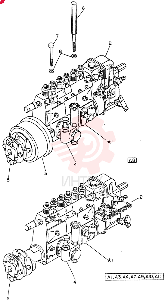 PUMP ASSY-FUtEL INJ.,FOR A1 ONLY, Start Year: 01-APR-85 VG16790Z5564 (1)