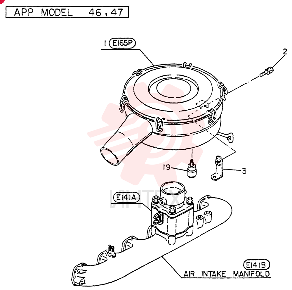 CLEANER ASSY-AIR (INNER PARTS 04-010), FOR 46,47 ONLY VG16501Z5501 (2)