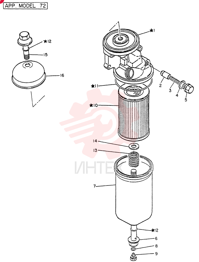 FILTER ASSY-OIL, FOR 41, 46, 47, 51, 56, 57, 76, 81 ONLY VG15200Z5002 (2)