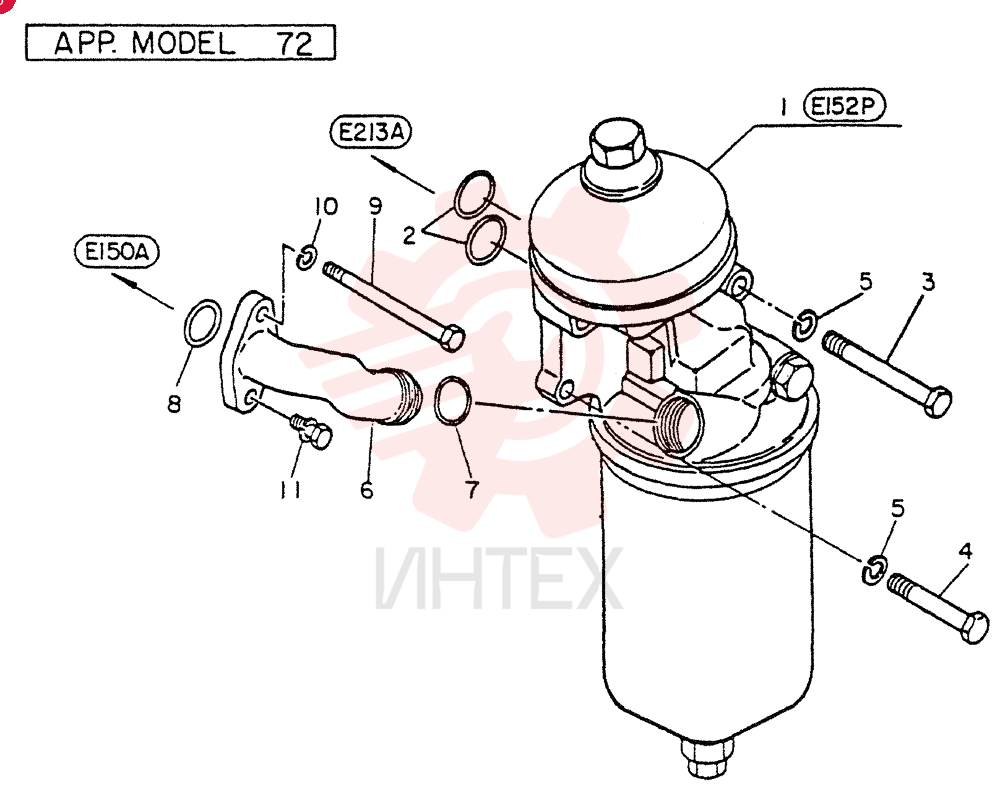 FILTER ASSY-OIL (INNER PARTS 04-003), FOR 41,46,47,51,56,57,76,81 ONLY VG15200Z5002 (1)