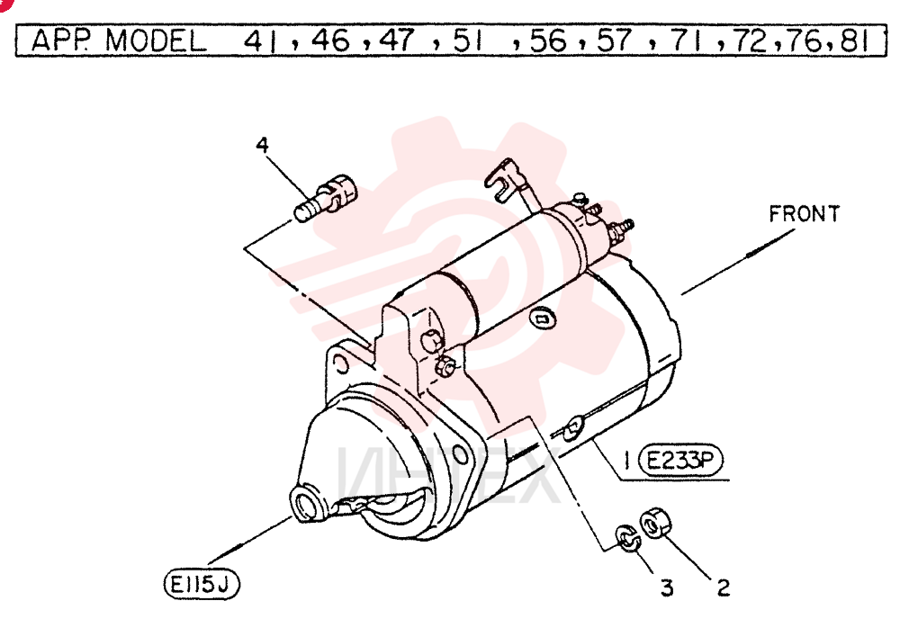 MOTOR ASSY-STAR (INNER PARTS 07-004), FOR 41,46,47,51,56,57 ONLY