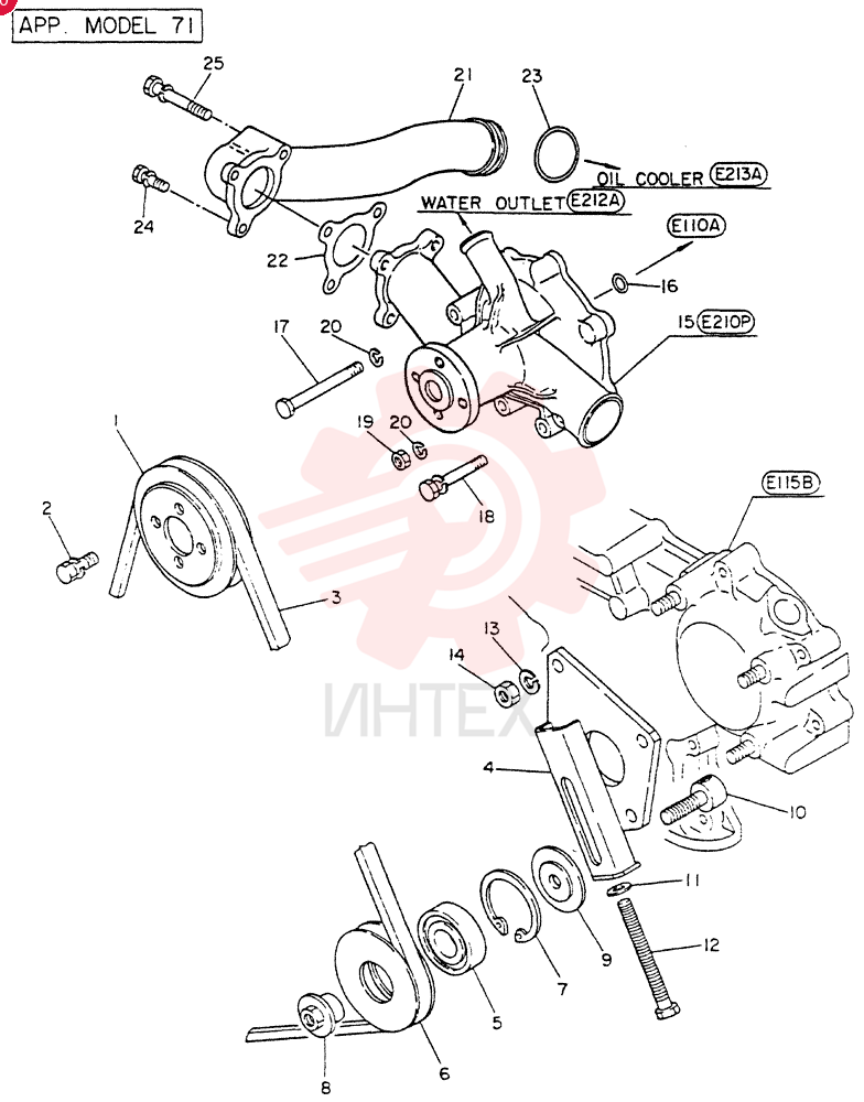 Схема (FD6T04) - NISSAN DIESEL ENGINE - LK500 (1/06-12/06) VG21051Z5013 (2)