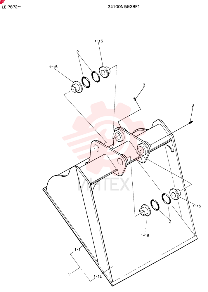 BUCKET ASSY,SCRAPER 24100N5928F1