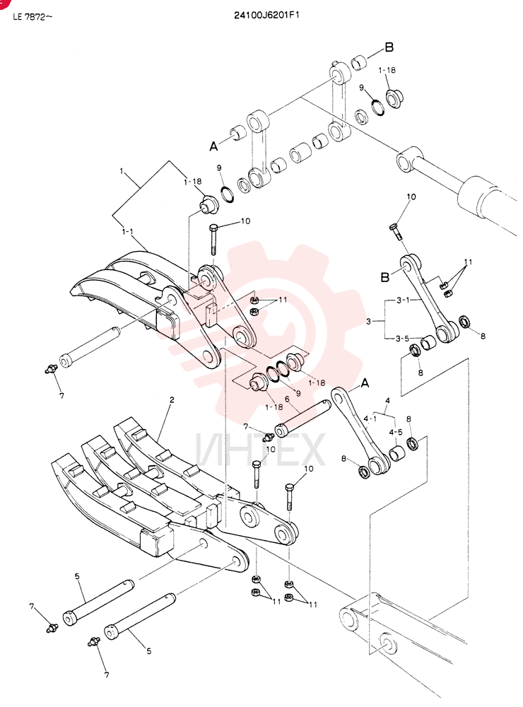 GRAPPLE ASSY,FORK 24100J6201F1