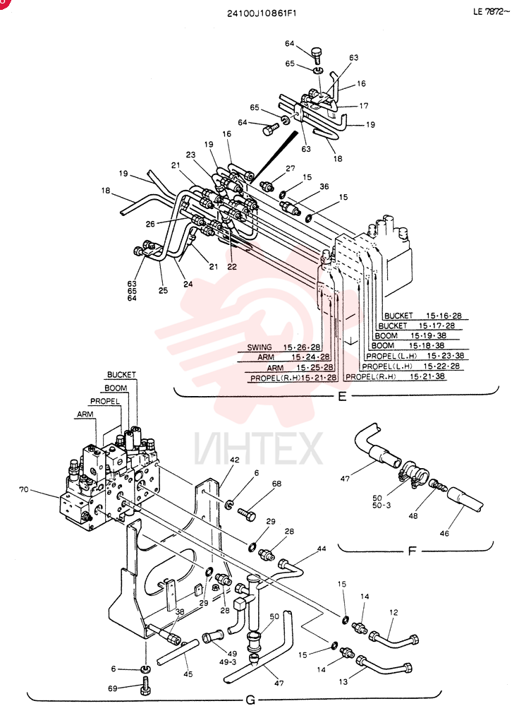 HYDR LINES, UPP 24100J10861F1 (1)