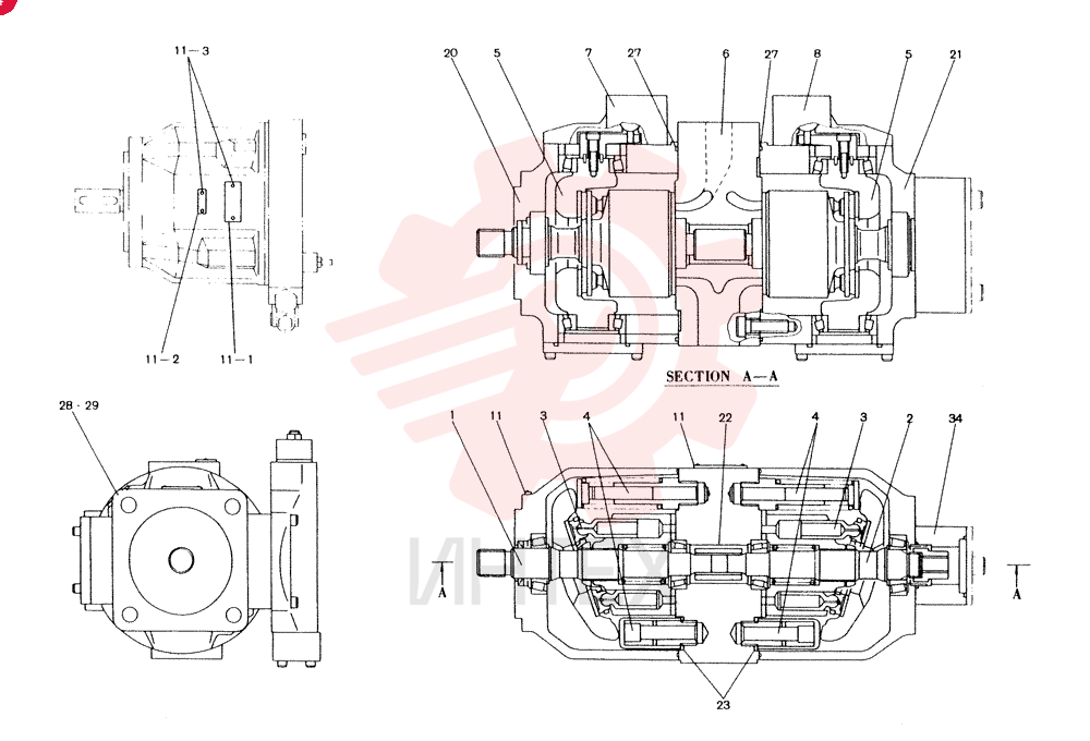 HYDRAULIC PUMP 2437U201F1