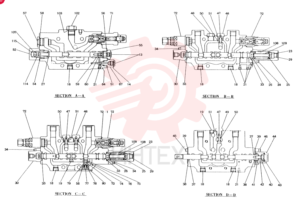 Схема (K903) - MARK II EXCAVATOR ASN LE7872 (1/88-12/03) 2436U1317F1 (4)