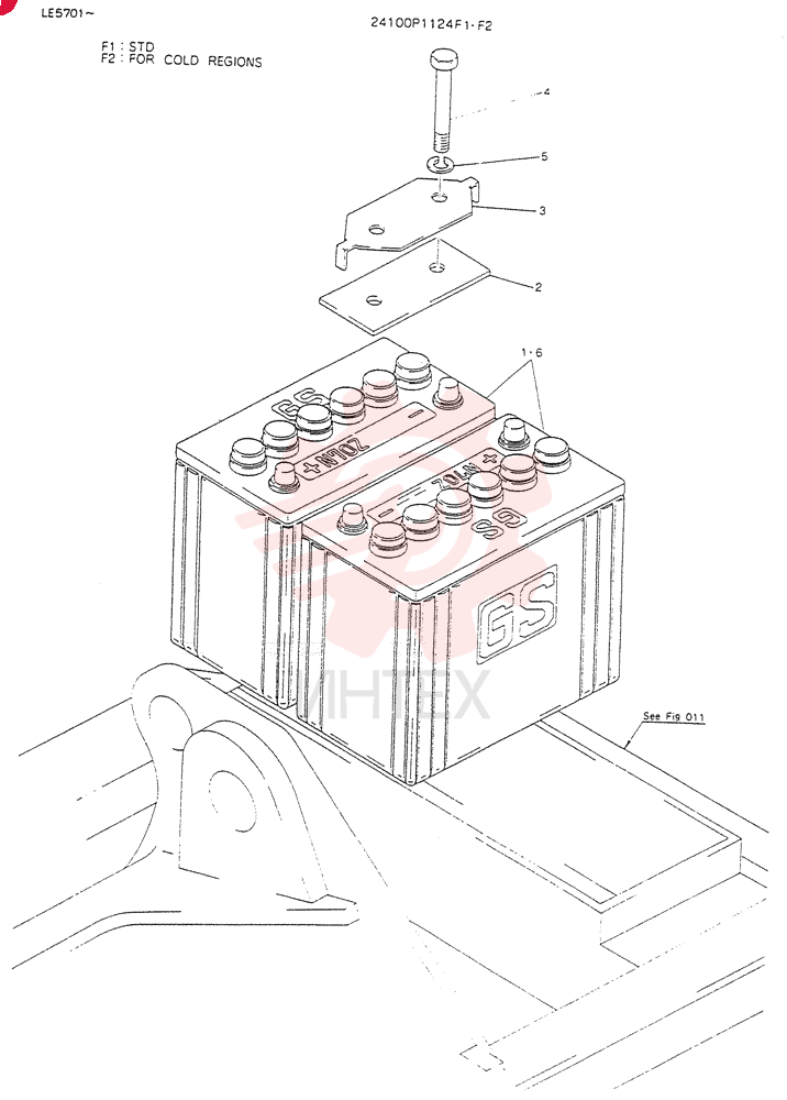 BATTERY ASSY (FOR STD) 24100P1124F1