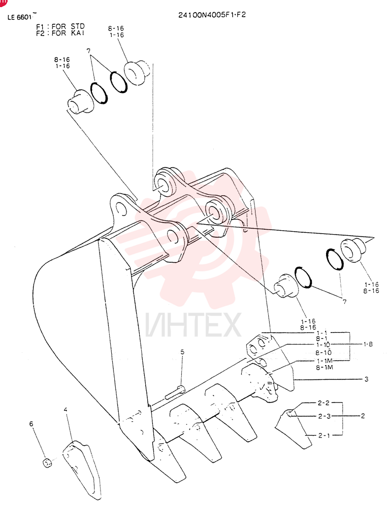 BUCKET ASSY (0.25 M³) (0.32 CU.YD)