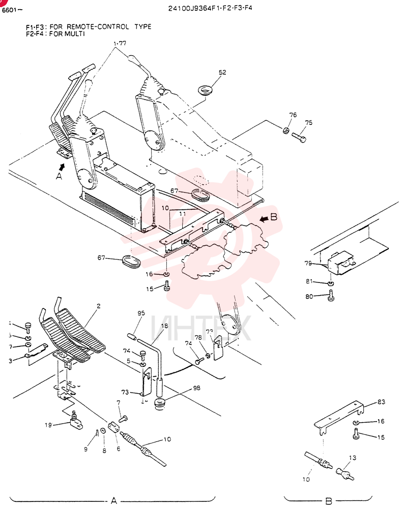 CONTROL ASSY (FOR MULTI), Serial Range: LE6601--LE7086 24100J9364F2 (1)