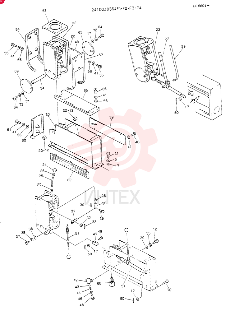 CONTROL ASSY (FOR REMOTE CONTROL), Serial Range: LE6601--LE7086 24100J9364F1 (2)