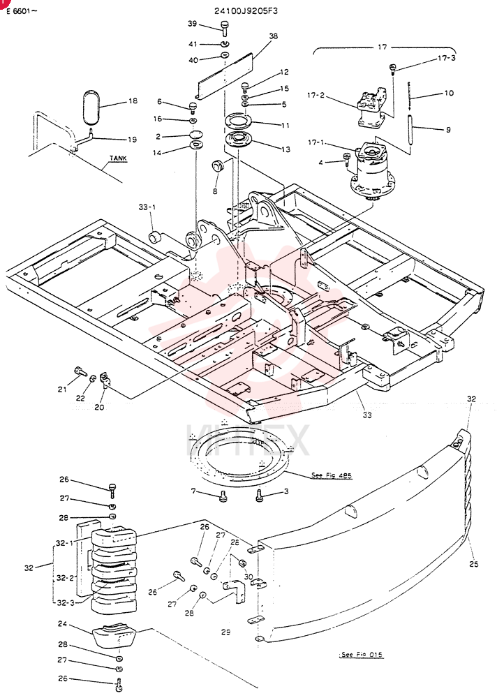 FARAME ASSY, UPP 24100J9205F3