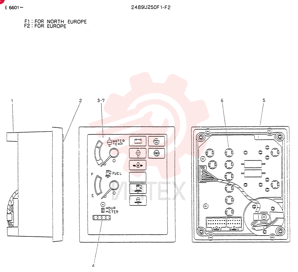 GAUGE, CLUSTER 2489U250F1