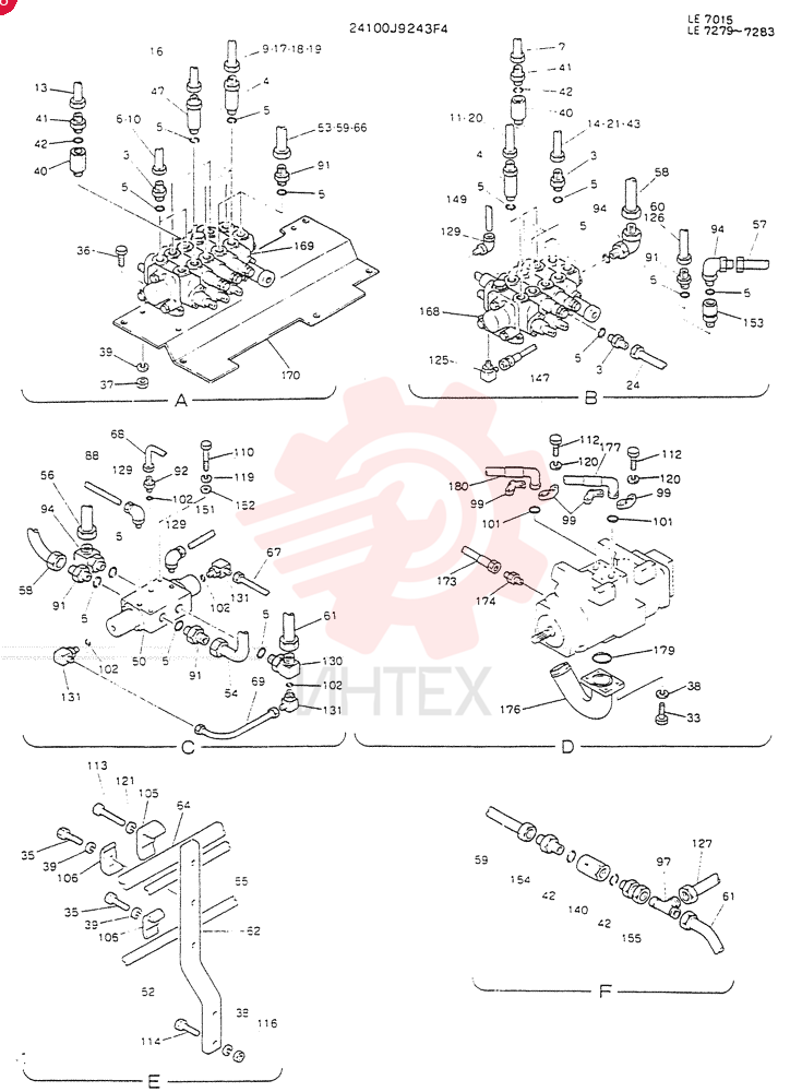 HYDR LINES, UPP 24100J9243F4 (3)