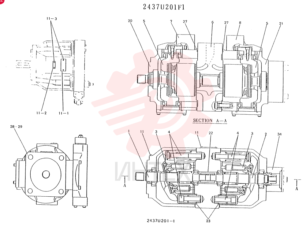 HYDRAULIC PUMP 2437U201F1