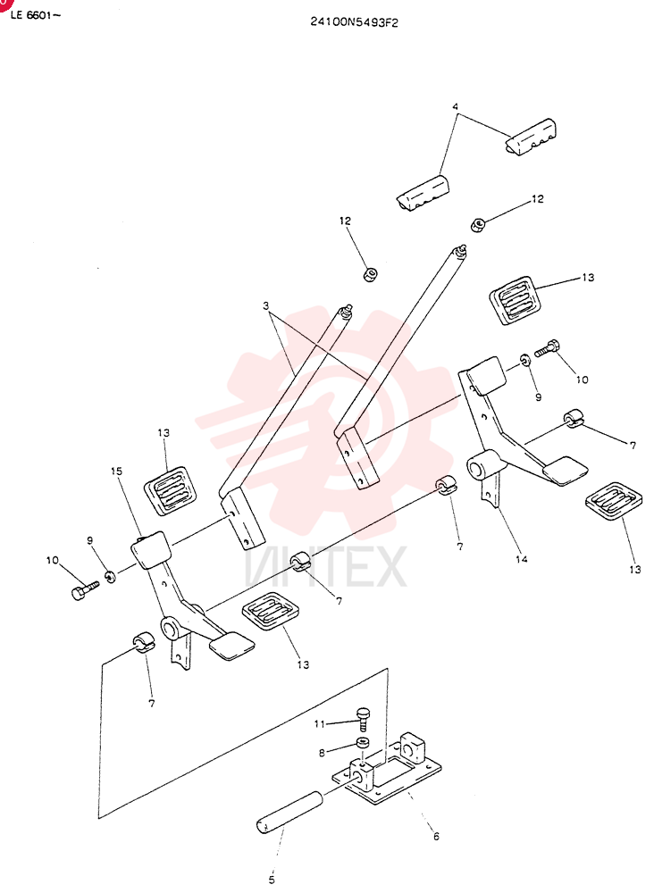 LEVER ASSY,CONTROL (FOR NORTH EUROPE) 24100N5493F2