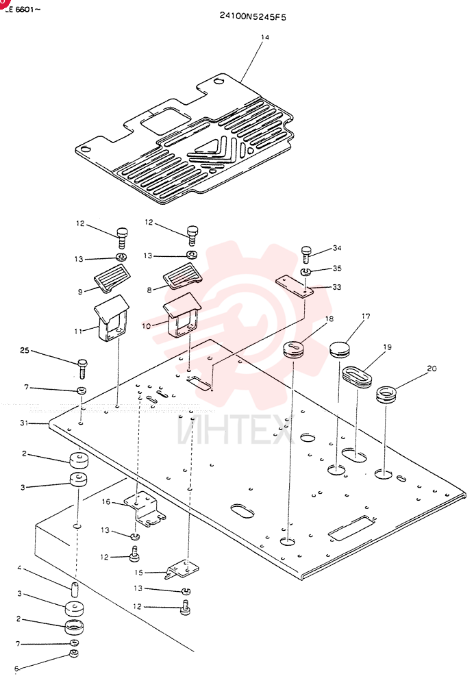 PLATE ASSY,FLOOR (FOR EXPORT) (WRIST CONTROL) 24100N5245F5