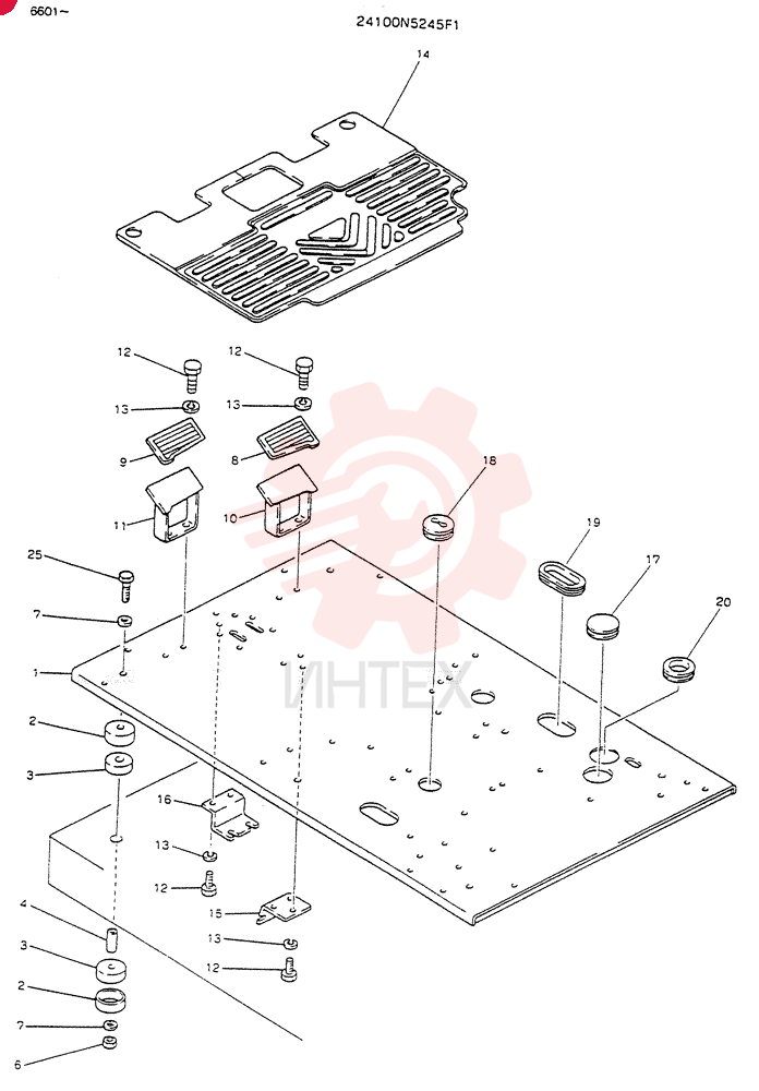 PLATE ASSY, FLOOR(FOR REMOTE-CONTROL) 24100N5245F1