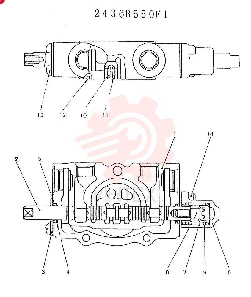 SECTION ASSY, PLUNGER 2436R550F1