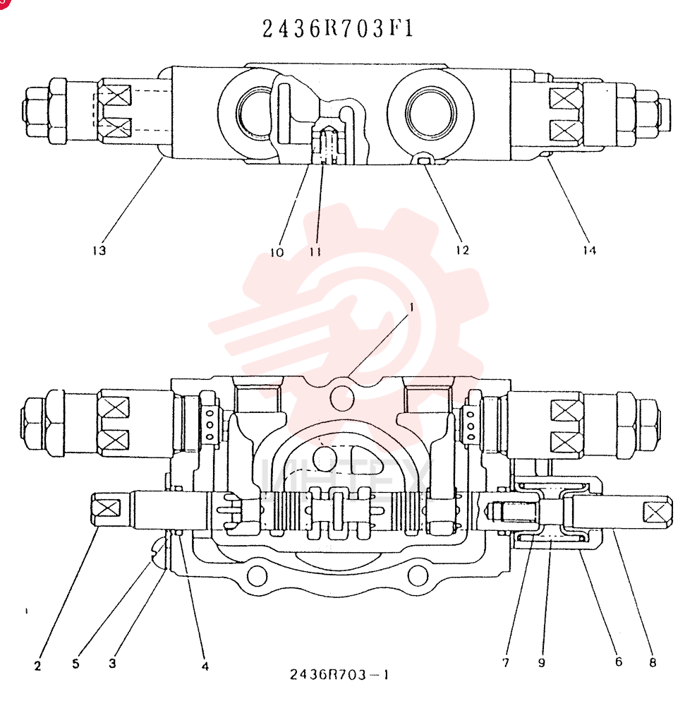 Схема (K903) - MARK II EXCAVATOR BTW LE6601 - LE7871 (1/88-12/03) 2436R703F1