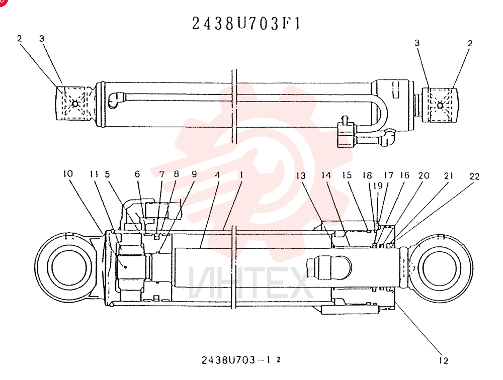 Схема (K903) - MARK II EXCAVATOR BTW LE6601 - LE7871 (1/88-12/03) 2438U703F1