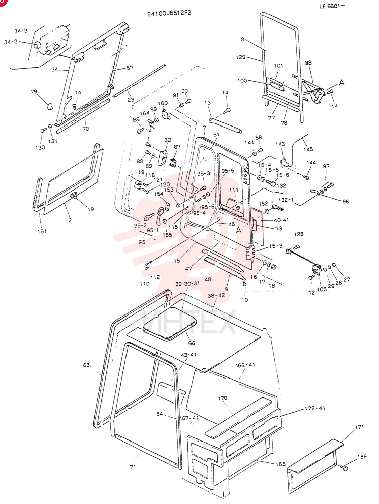 Схема (K903) - MARK II EXCAVATOR BTW LE6601 - LE7871 (1/88-12/03) 24100J6512F2
