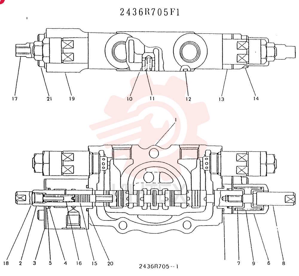 Схема (K903) - MARK II EXCAVATOR BTW LE6601 - LE7871 (1/88-12/03) 2436R705F1