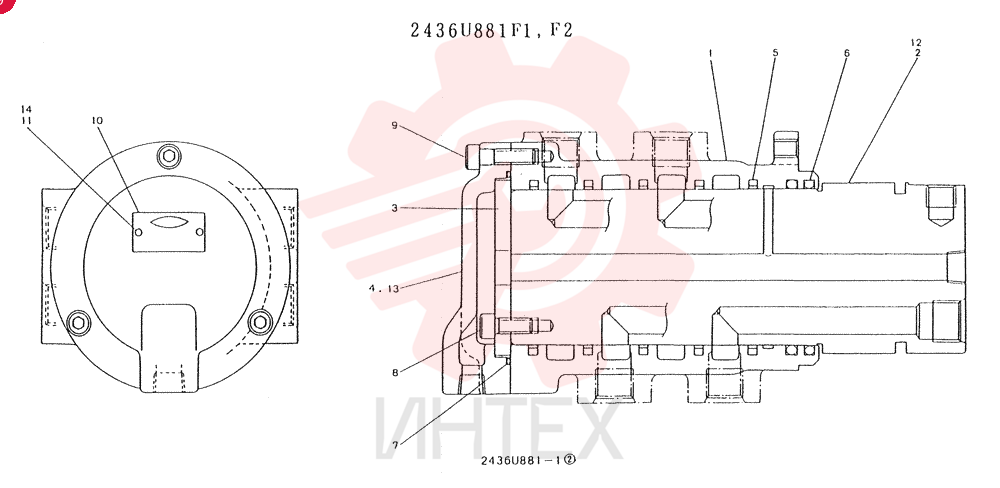 Схема (K903) - MARK II EXCAVATOR BTW LE6601 - LE7871 (1/88-12/03) 2436U881F1