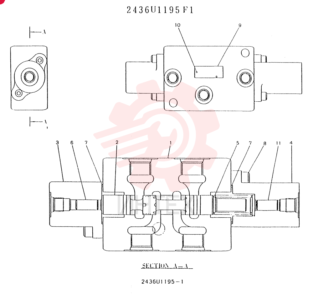 Схема (K903) - MARK II EXCAVATOR BTW LE6601 - LE7871 (1/88-12/03) 2436U1195F1