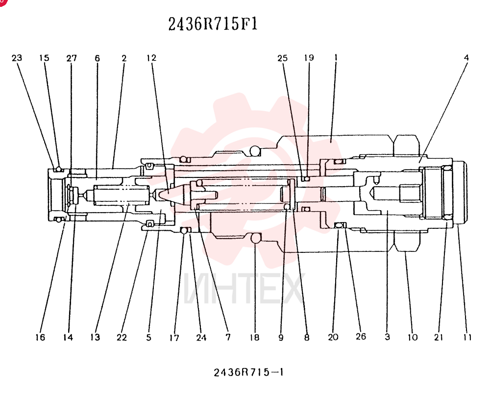 Схема (K903) - MARK II EXCAVATOR BTW LE6601 - LE7871 (1/88-12/03) 2436R715F1