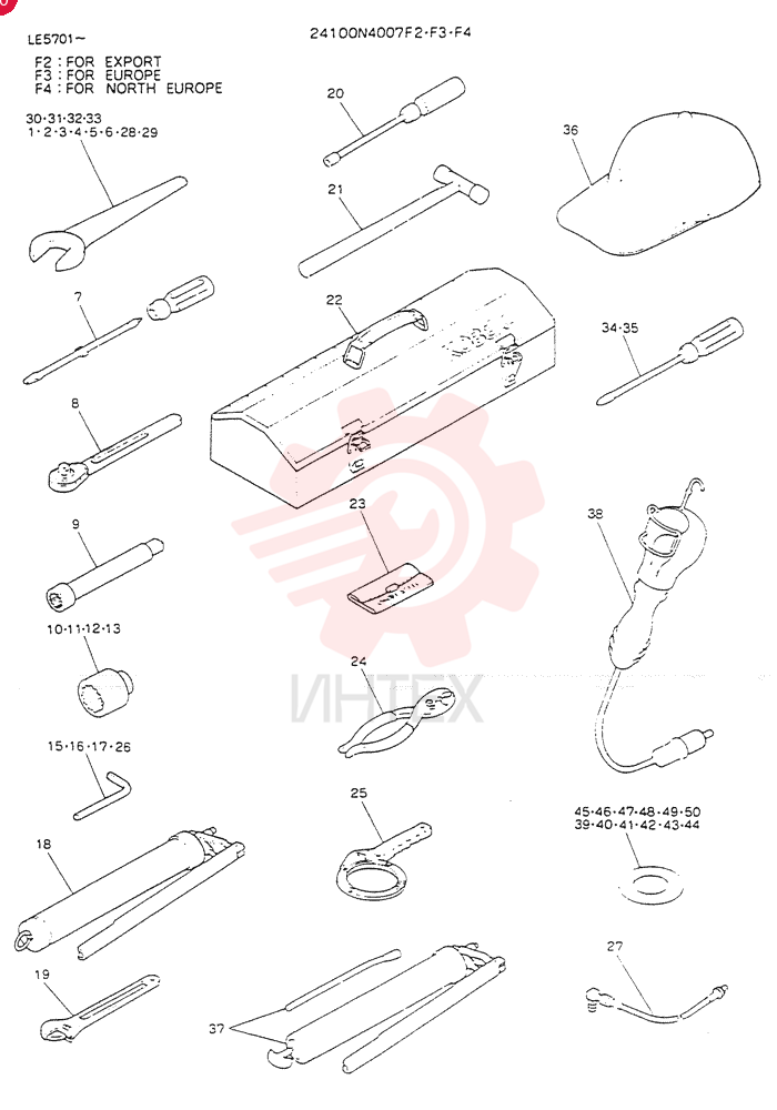 TOOL ASSY (FOR EUROPE) 24100N4007F3