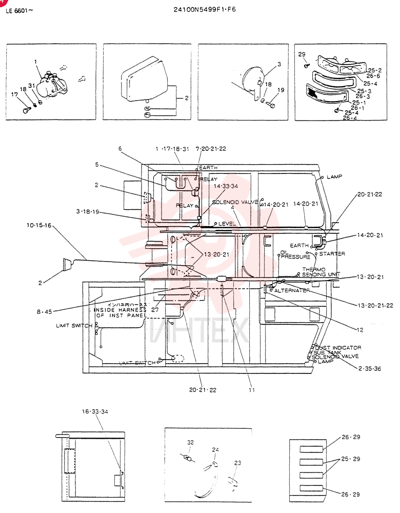 WIRING ASSY, ELEC (FOR NORTH EUROPE), Serial Range: LE6601--LE7380