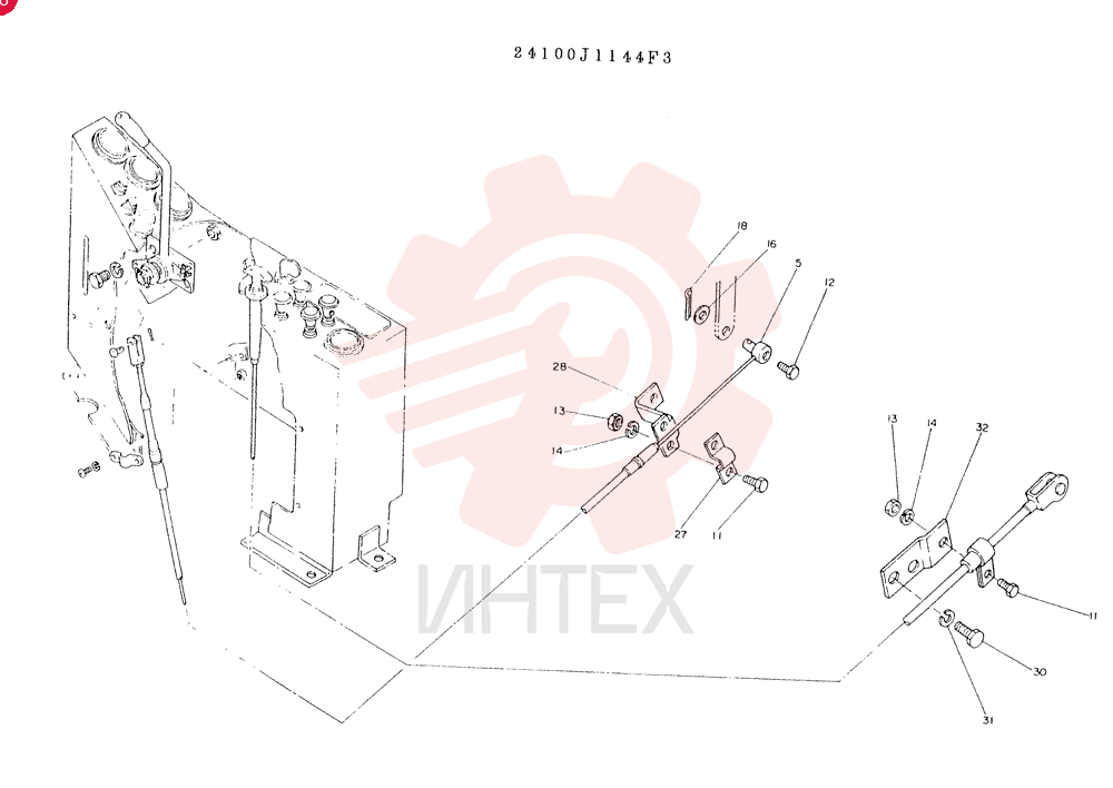 CONTROL ASSY, ENGINE, CONSISTS OF REF. 5 TO 32