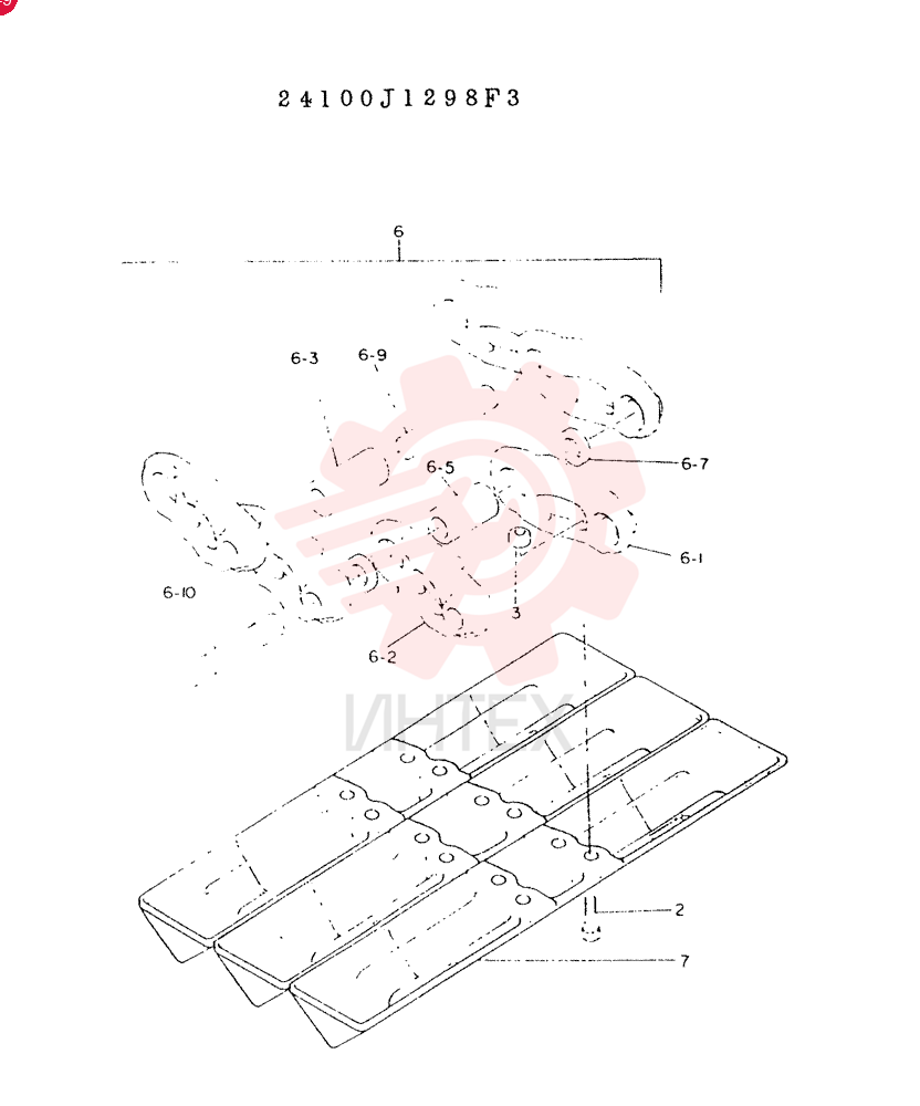INSTAL, CRAWLER TRACK, CONSISTS OF REF. 2 TO 7