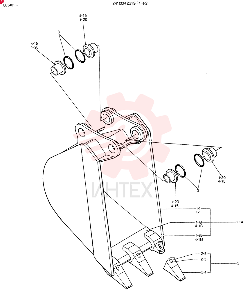 BUCKET ASSY  LE 3401 to LE 5440