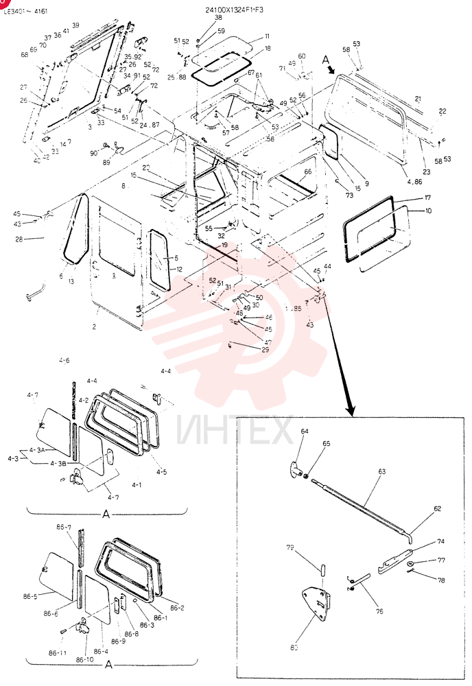 CAB ASSY, Serial Range: LE340-LE3555