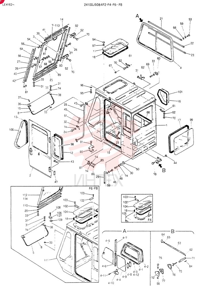 CAB ASSY, Serial Range: LE4162-LE4360