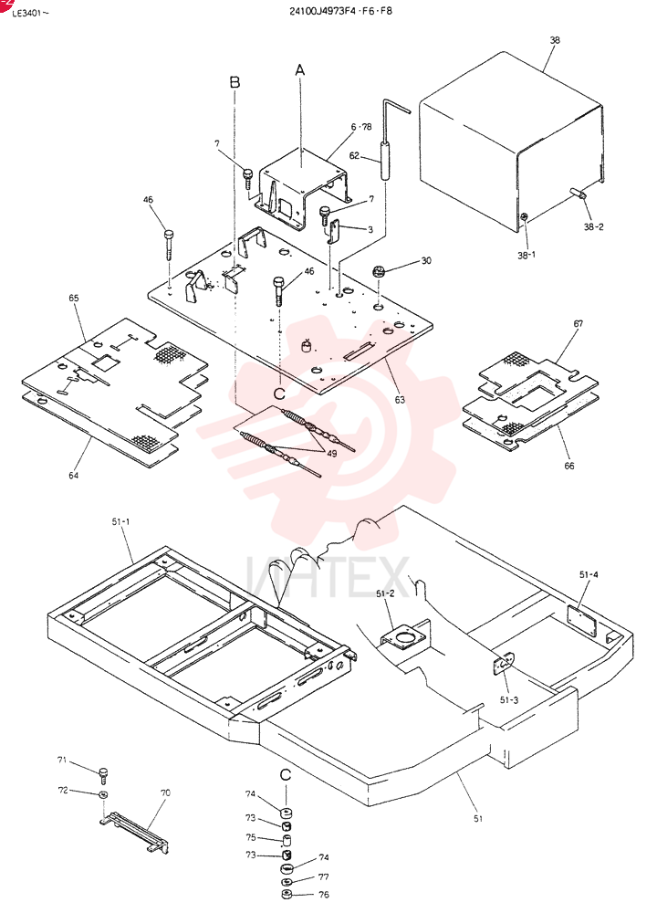 CONTROL ASSY, Serial Range: LE3401-LE4636 24100J4973F4 (1)