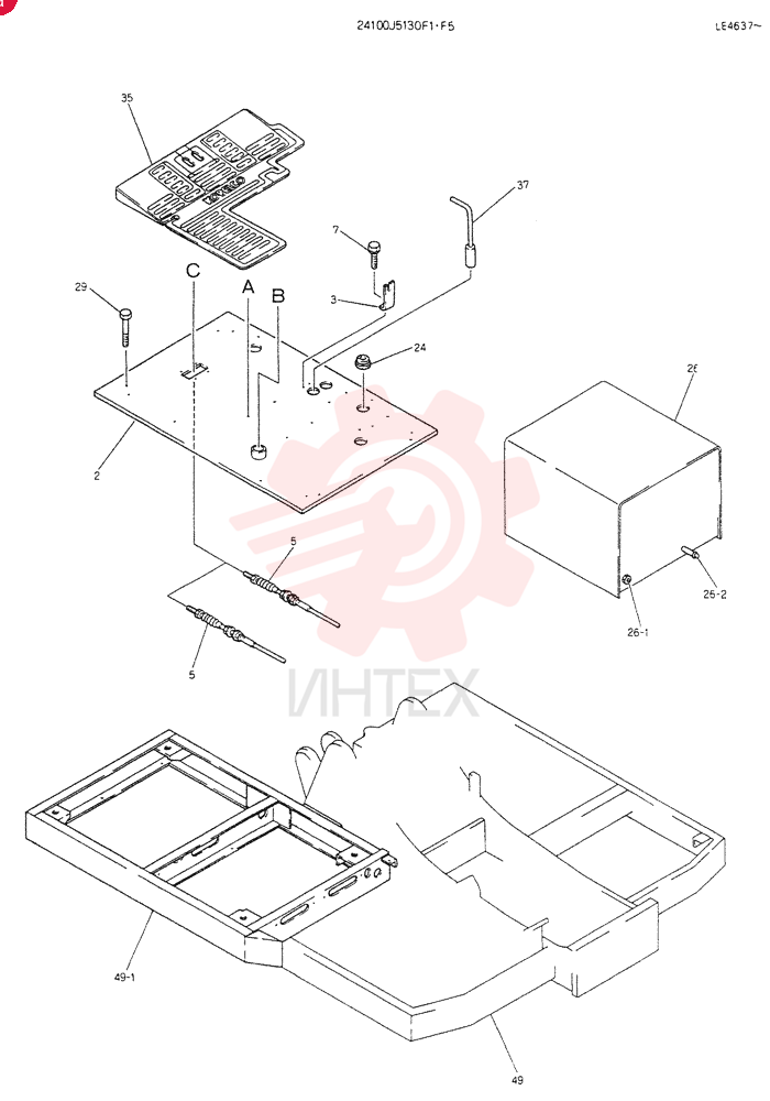 CONTROL ASSY, Serial Range: LE4637-LE4972 24100J5130F1 (1)