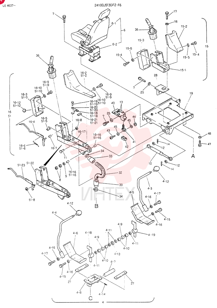 CONTROL ASSY, Serial Range: LE4637-LE4972 24100J5130F2 (2)