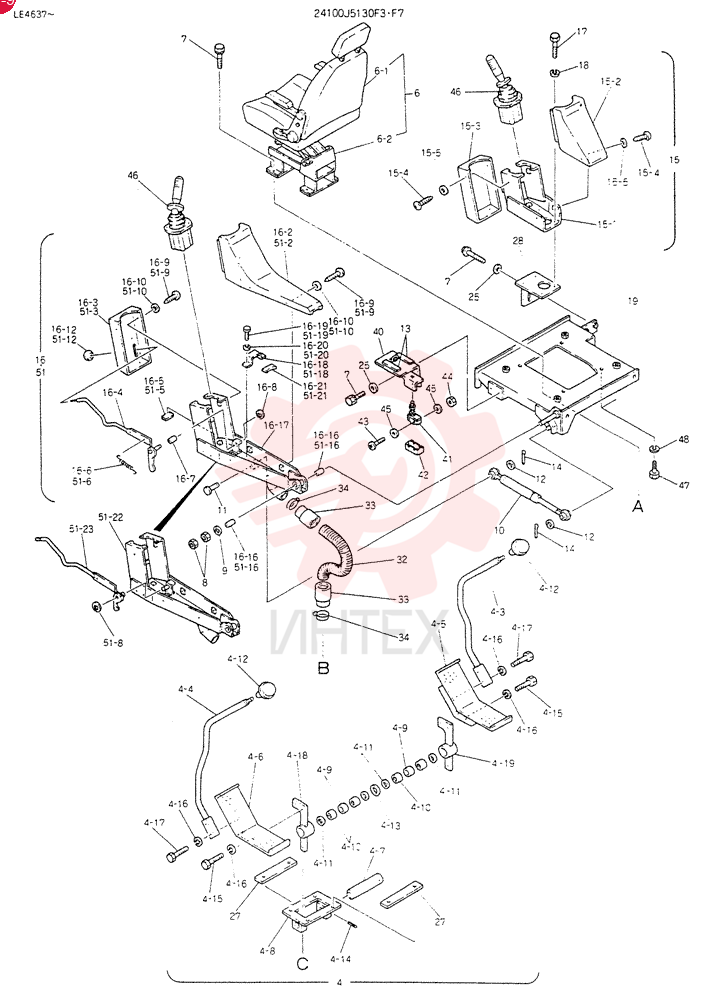 CONTROL ASSY, Serial Range: LE4637-LE4972 24100J5130F3 (2)