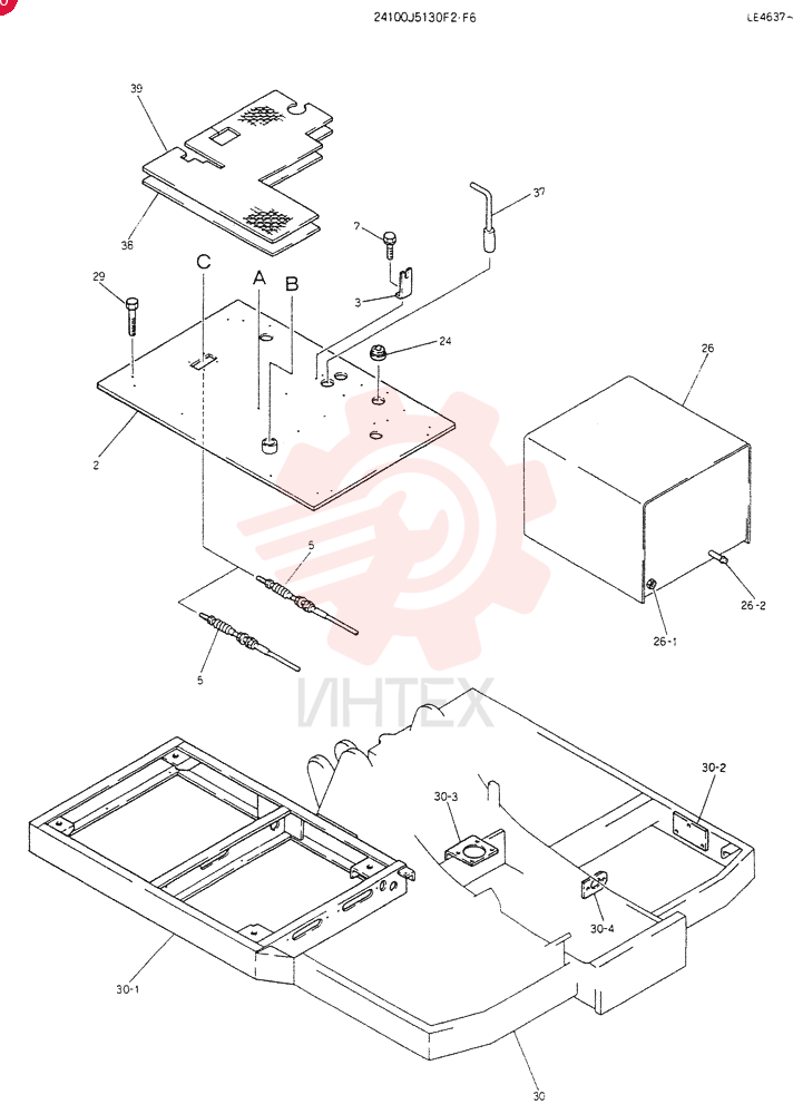 CONTROL ASSY, Serial Range: LE4637-LE4972 24100J5130F2 (1)