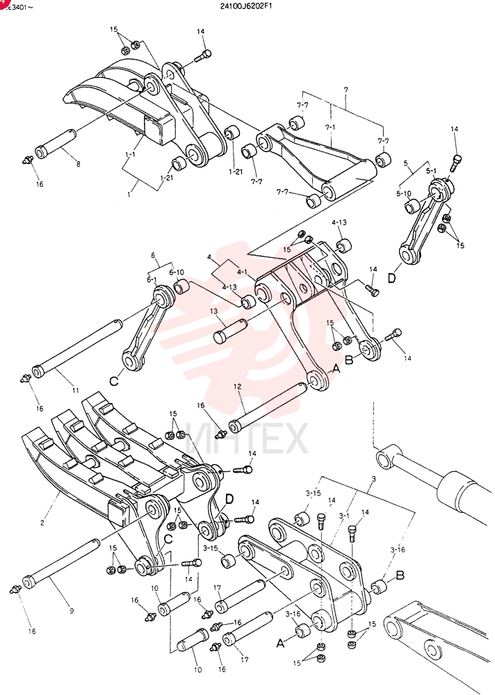 GRAPPLE ASSY,FORK 24100J6202F1