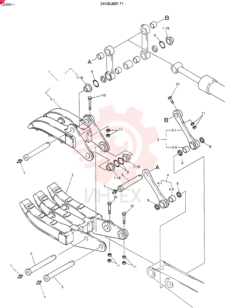 GRAPPLE ASSY,FORK 24100J6201F1