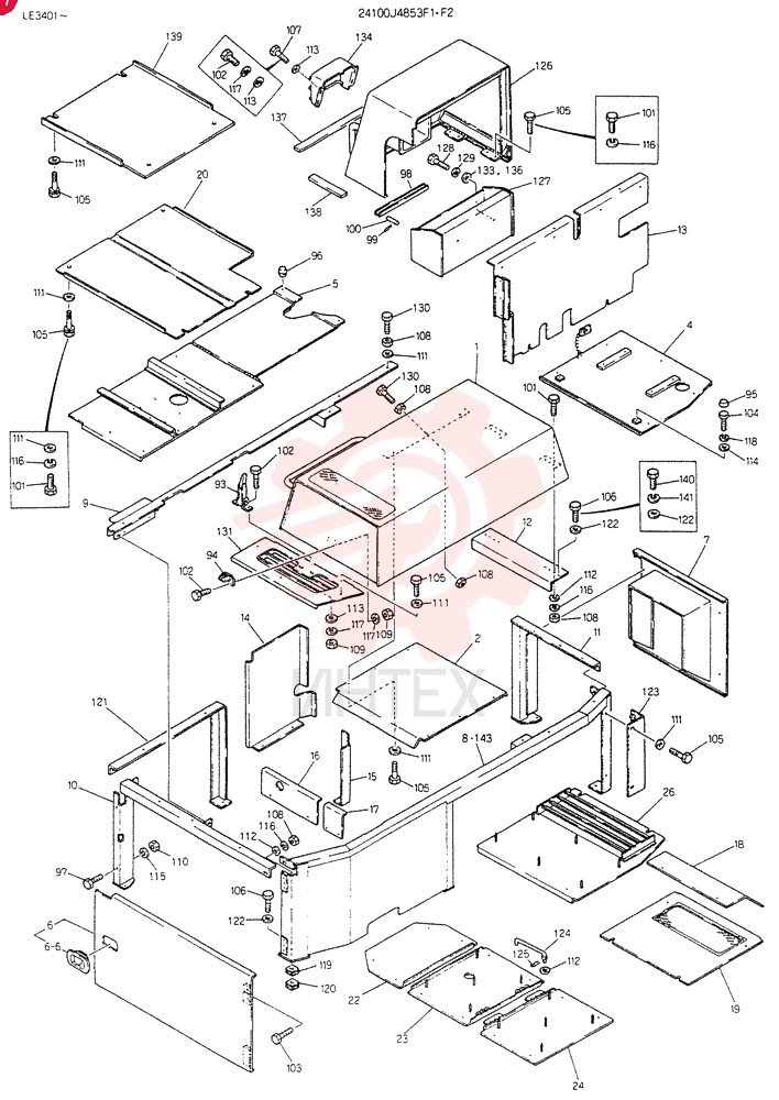 GUARD ASSY, Serial Range: LE3401-LE4161 24100J4853F1 (2)