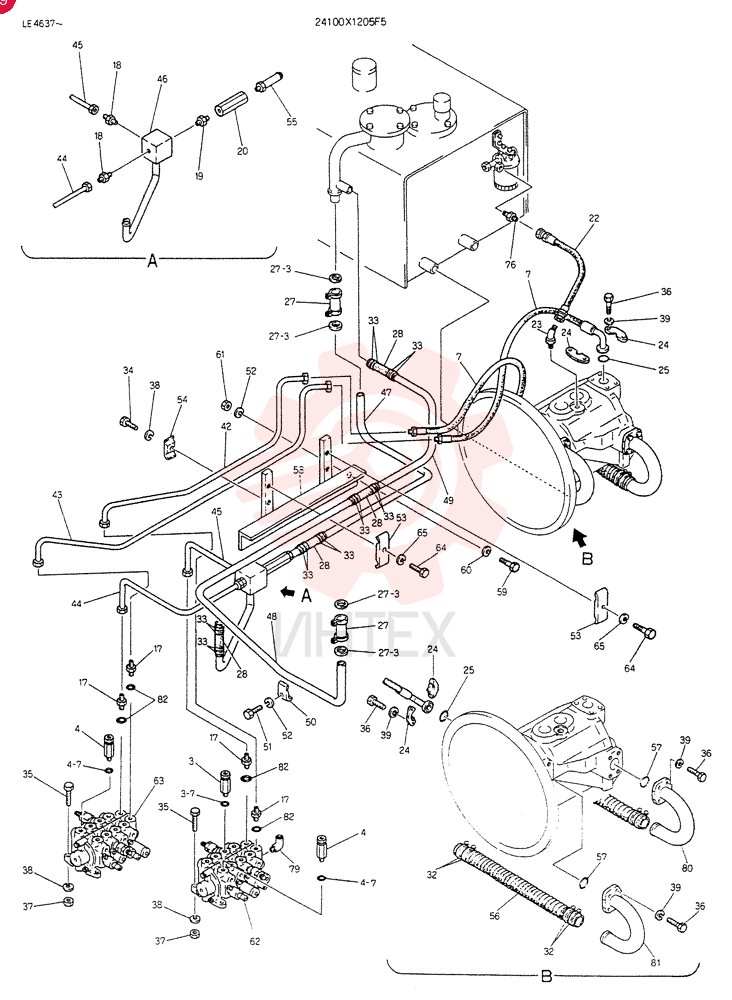HYDR LINES, UPP 24100X1205F5